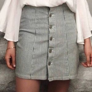 John Galt/Brandy Melville Navy Striped Skirt